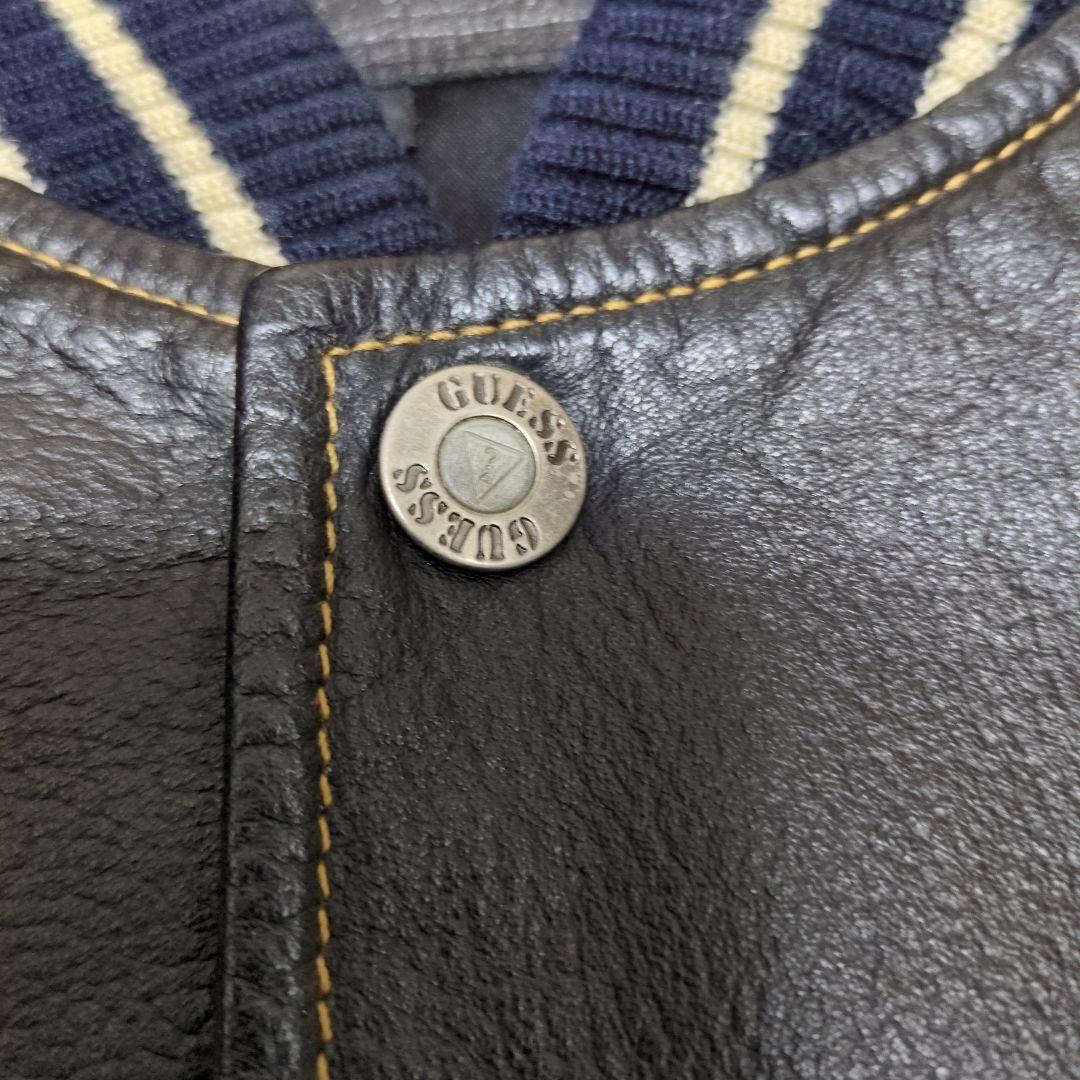 90s〜 GUESS オールレザー スタジャン ビッグサイズ
