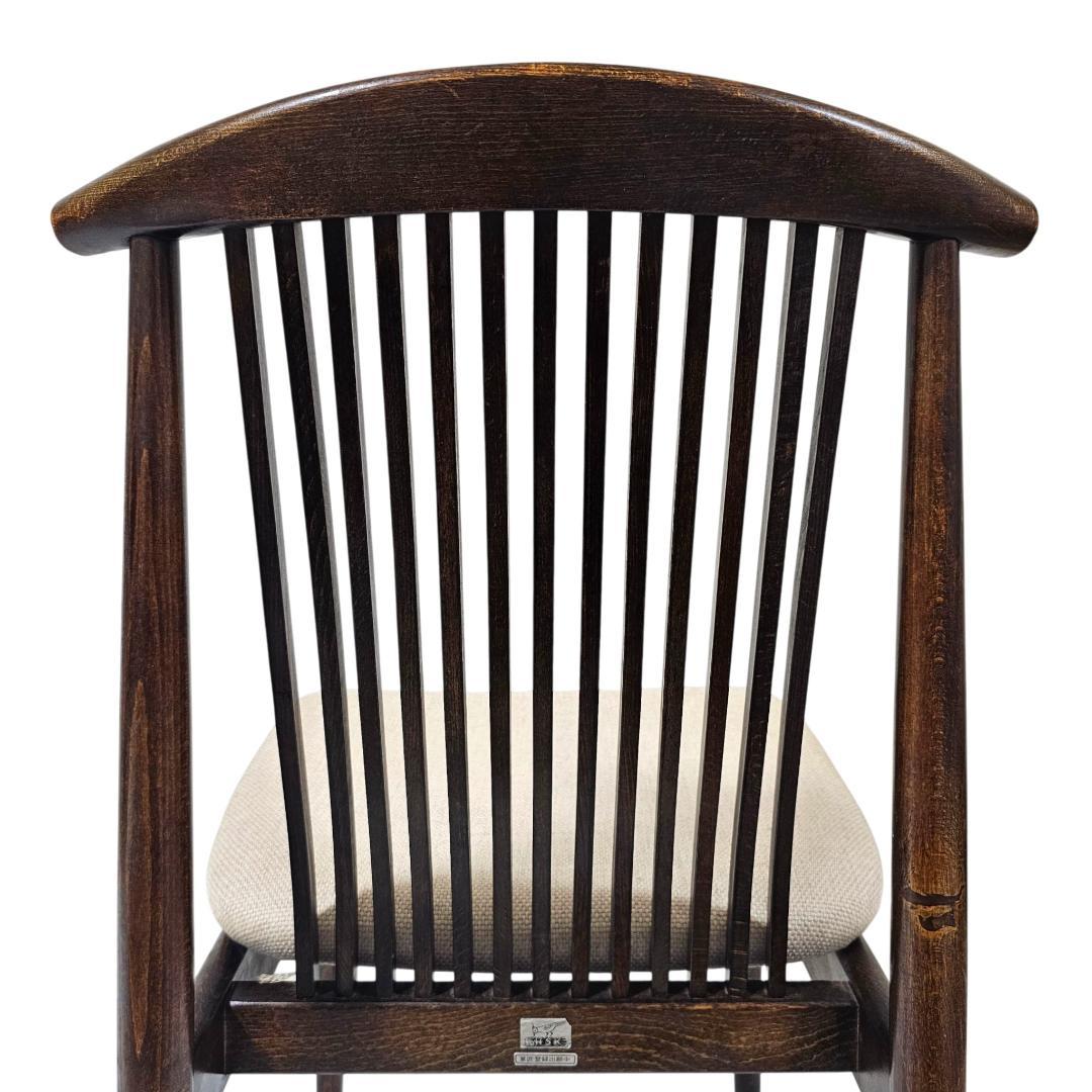 希少 旧ロゴ 飛騨産業 ダイニングチェア① スピンドルバック オールドキツツキ