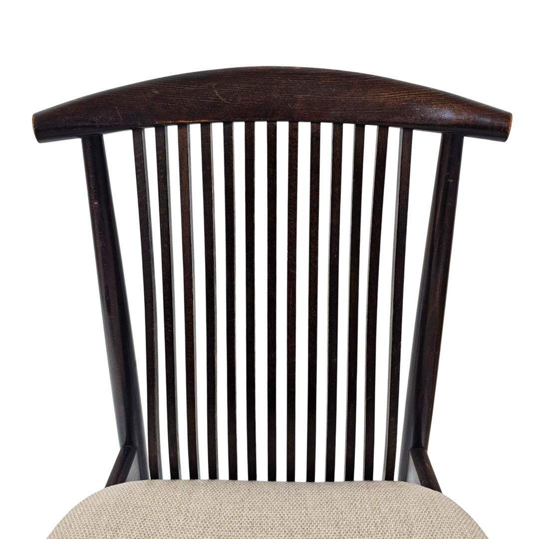 希少 旧ロゴ 飛騨産業 ダイニングチェア① スピンドルバック オールドキツツキ