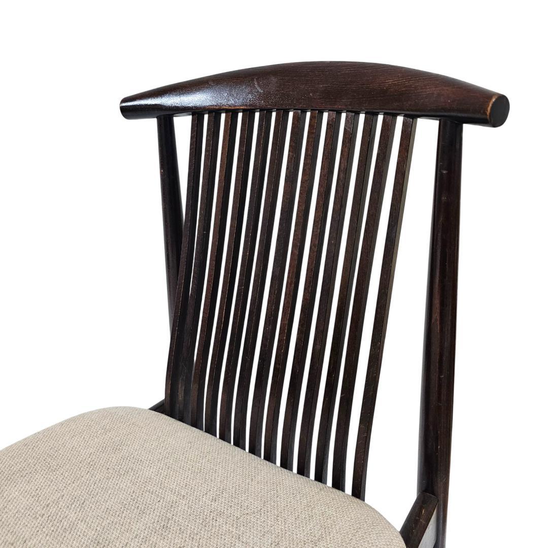 希少 旧ロゴ 飛騨産業 ダイニングチェア① スピンドルバック オールドキツツキ