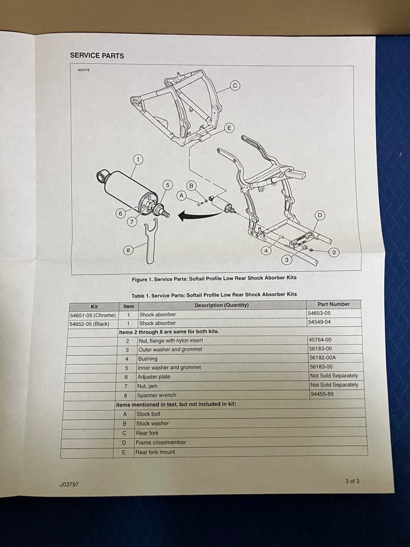 ハーレー　純正　ローダウンリアサス　リアサス　ソフテイル　新品　レア
