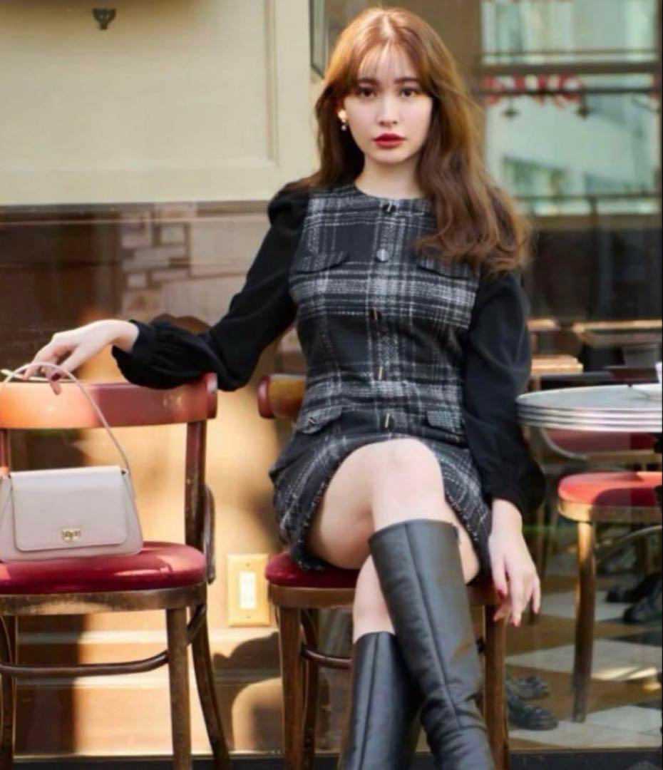 なのか様 Herlipto Gabriel tweed mini dress