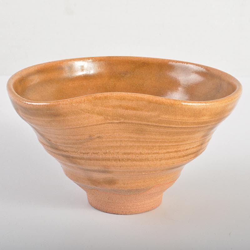 茶道具　益子焼　加守田章二作　茶碗　仕覆付　共布共箱　M　R7054