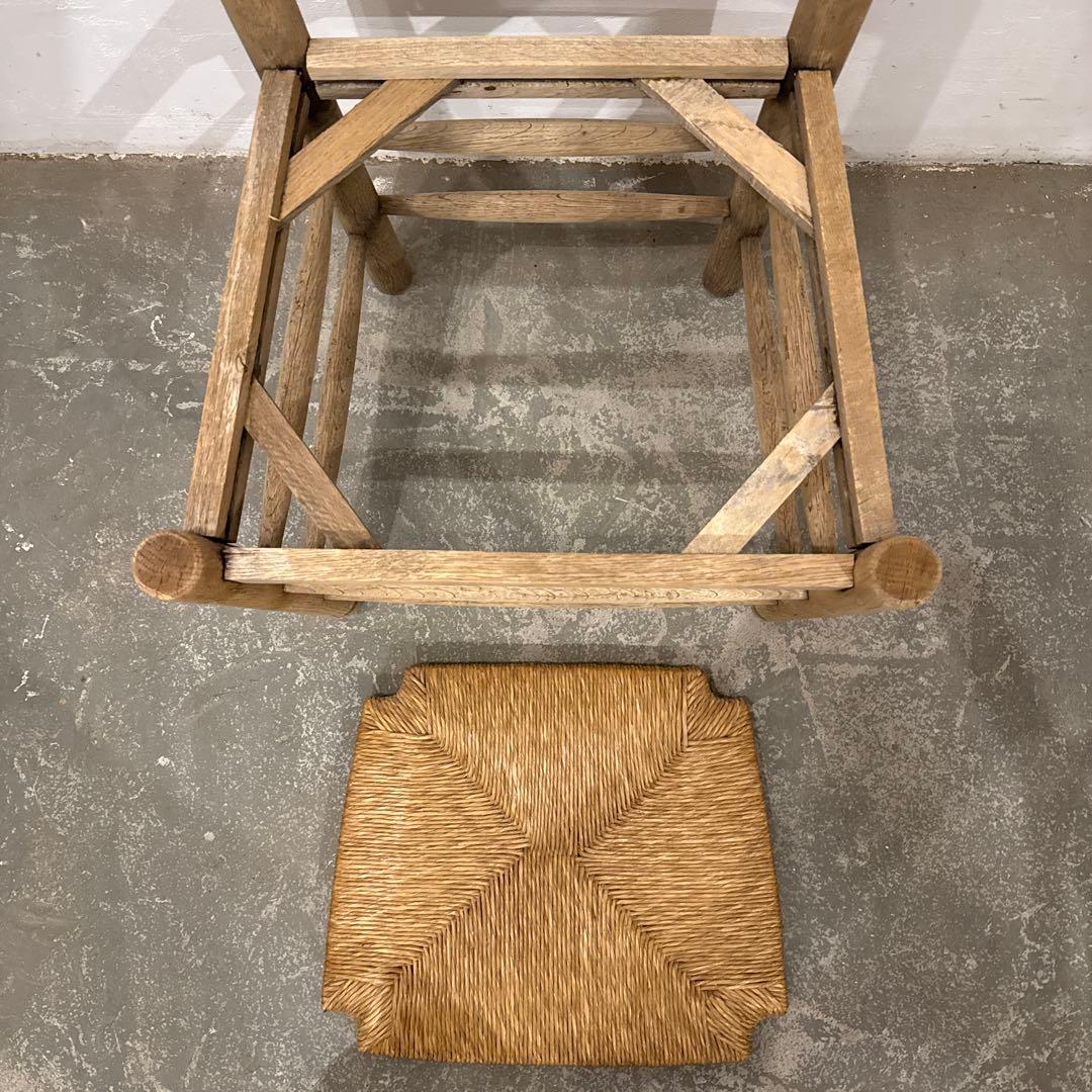 Saminaru様ダイニングチェア　カフェチェア　藁座面　剥離　3