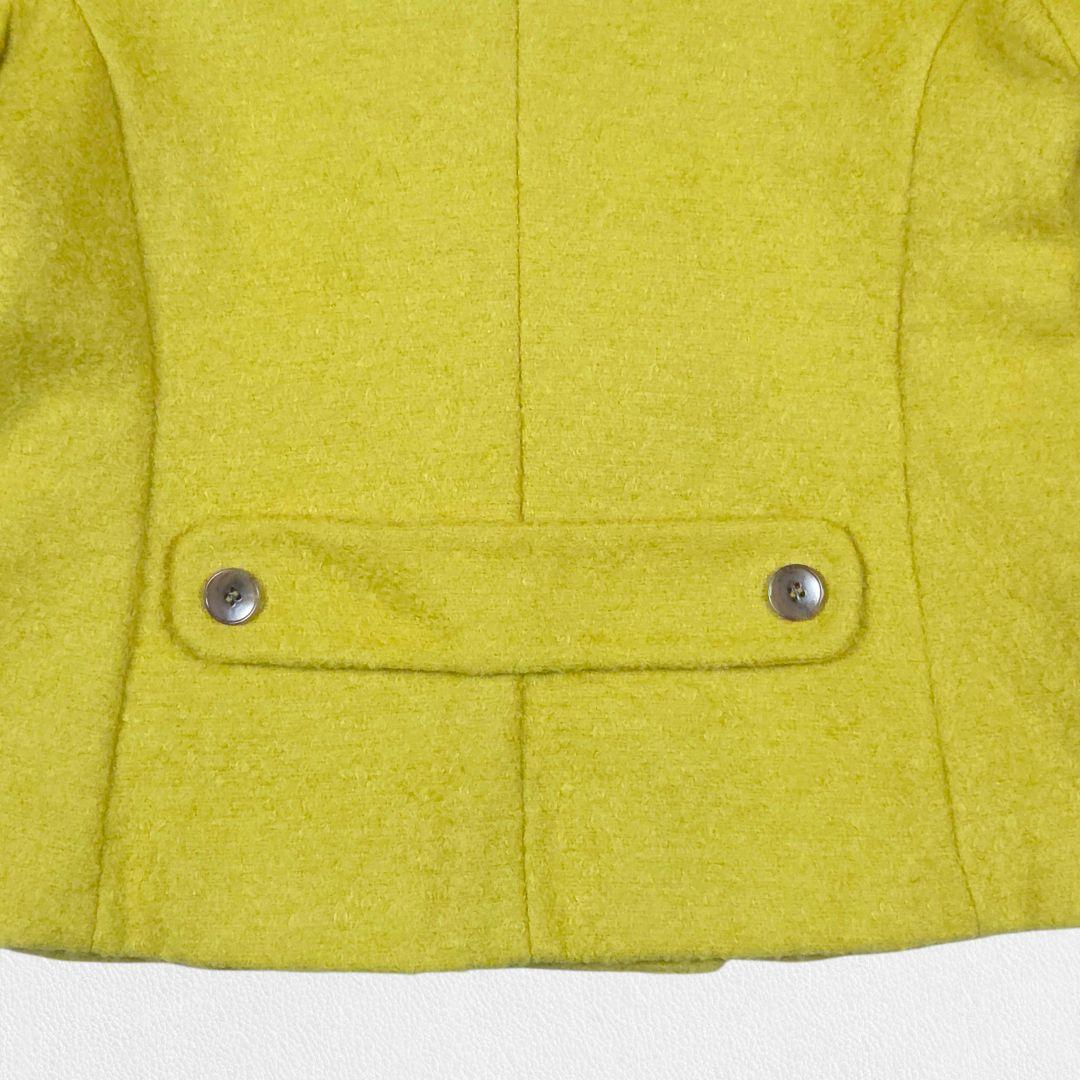 ジャケット・アウター CELINE Yellow Mohair Coat Jacket