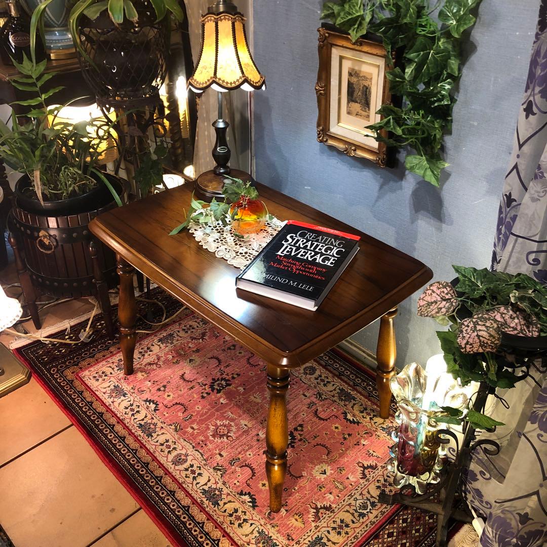 美品　カリモク　ヴィンテージ　コロニアル コンパクト　テーブル