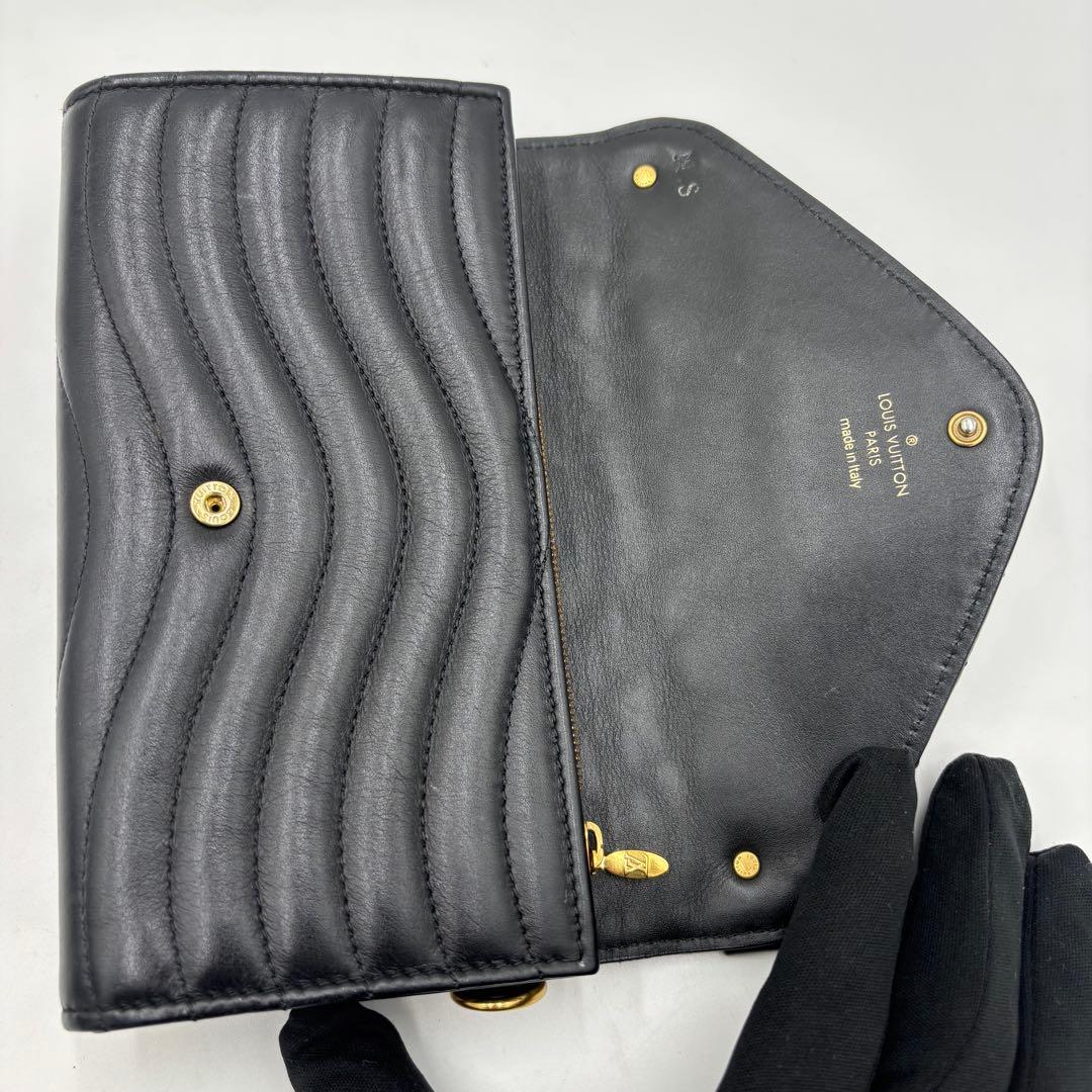 ルイヴィトン ニューウェーブ レザー 長財布　M63298 ブラック