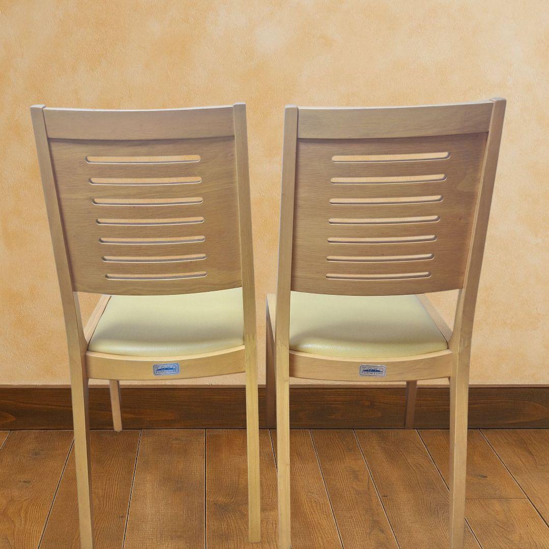 TOYO FURNITURE ダイニングチェア 2脚セット ナチュラル 木製