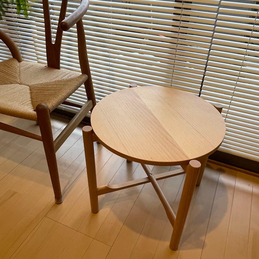 【美品】MUJI 無印良品 サイドテーブル 丸テーブル 廃番