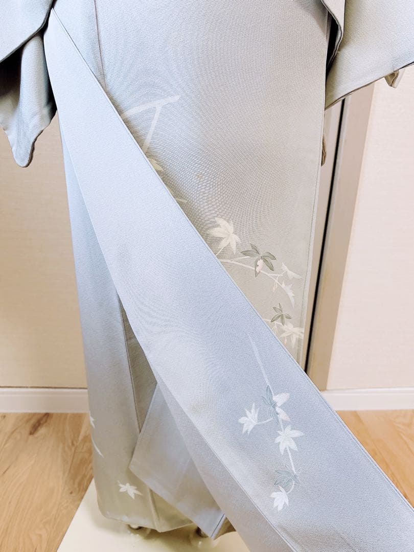 難有　正絹　訪問着　フルセット　裄66 67 L M 卒業式　入学式　袋帯