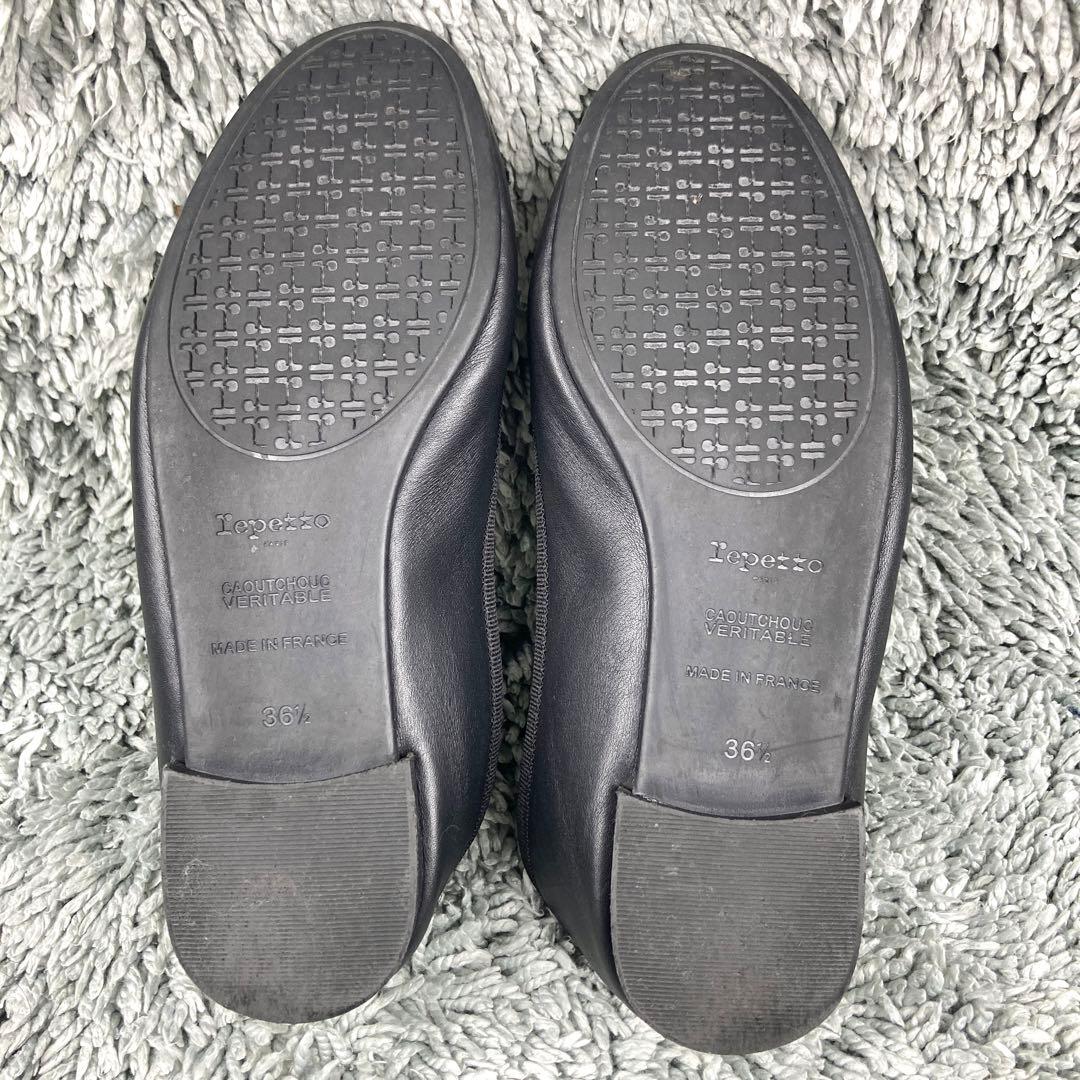 極美品 repettoバレエシューズ リリ ブラック23cm LILI レザー
