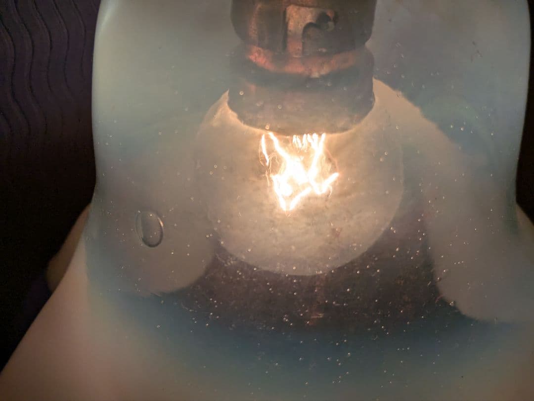 イギリス ヴァセリンガラス アンティーク シェード ガラス 照明